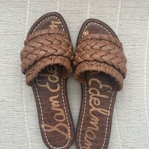 Sam Edelman Brown Woven Leather Sandals